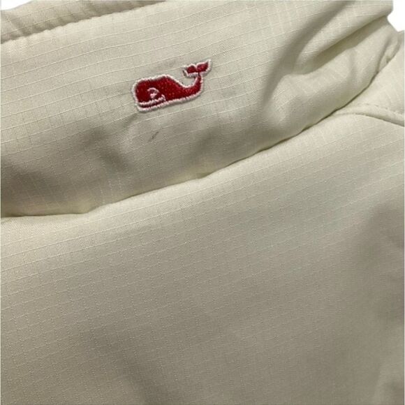 Vineyard Vines Puffer Vest Zip Jacket In Cream Size S - Picture 6 of 7